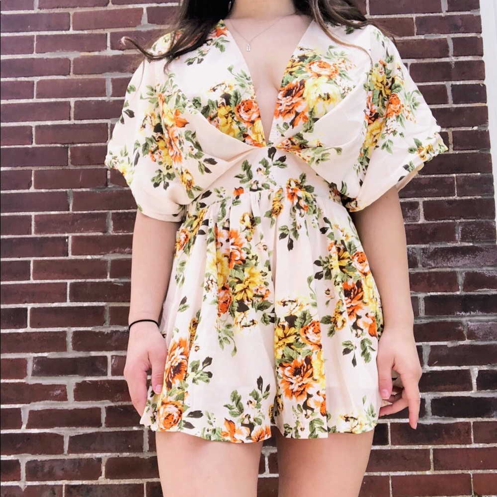 SHOWPO Lost in the Wind Floral Playsuit Romper
